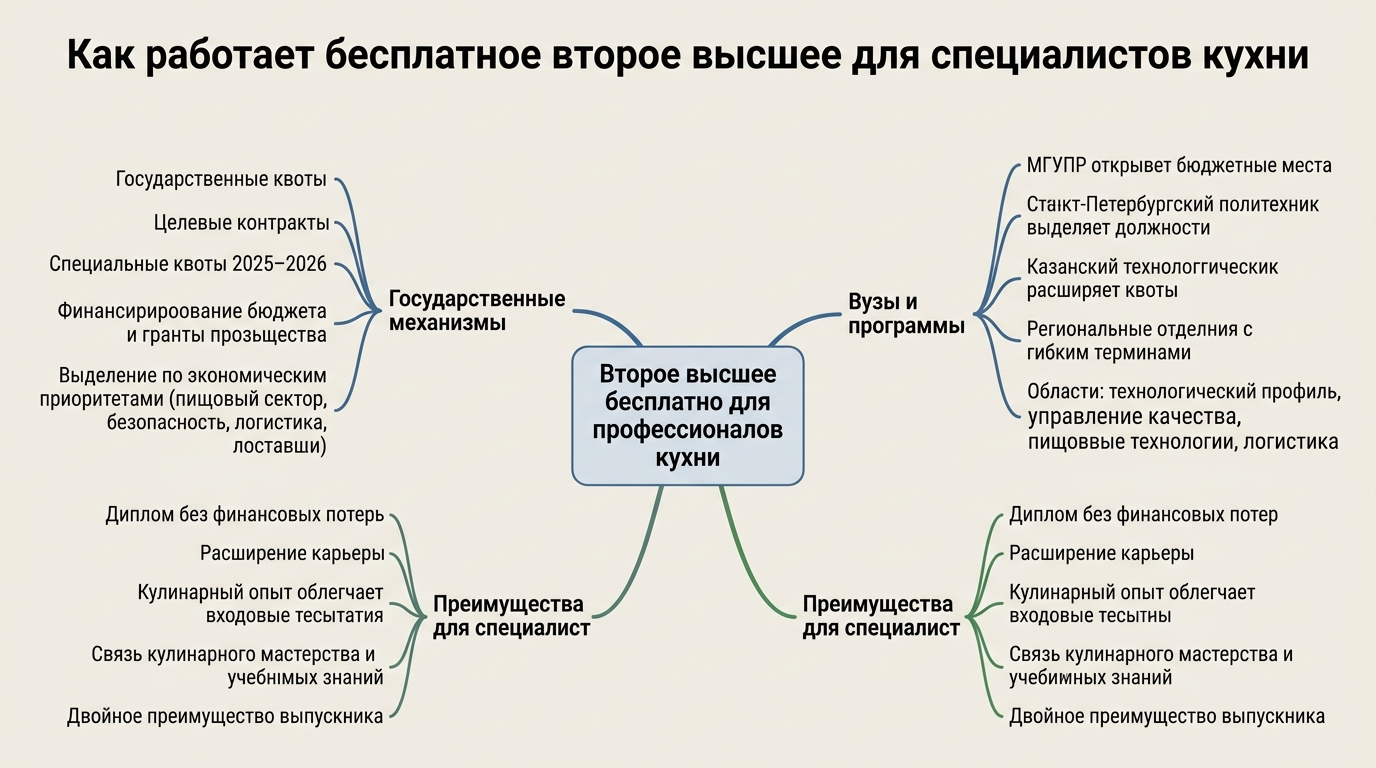 Как работает второе высшее для специалистов кухни